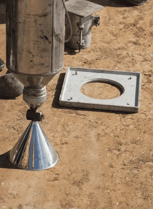 Control de compactación con cono de arena en Murcia